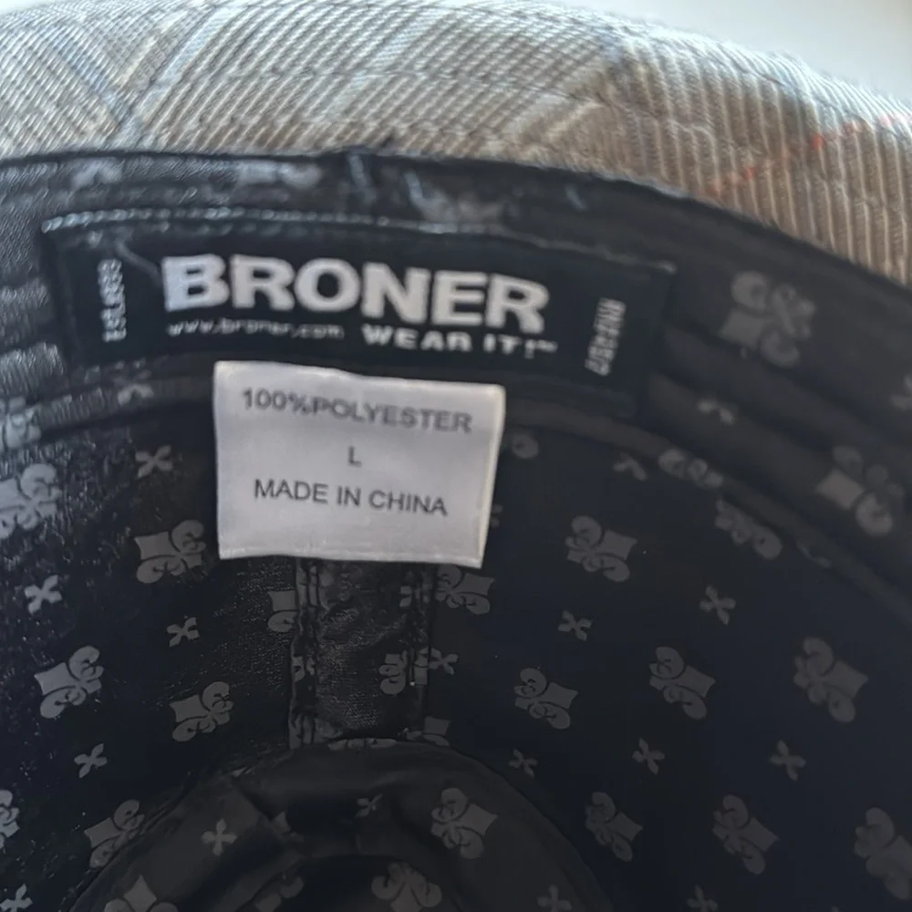 NWT Men’s BRONER Wool Fedora Plaid hat